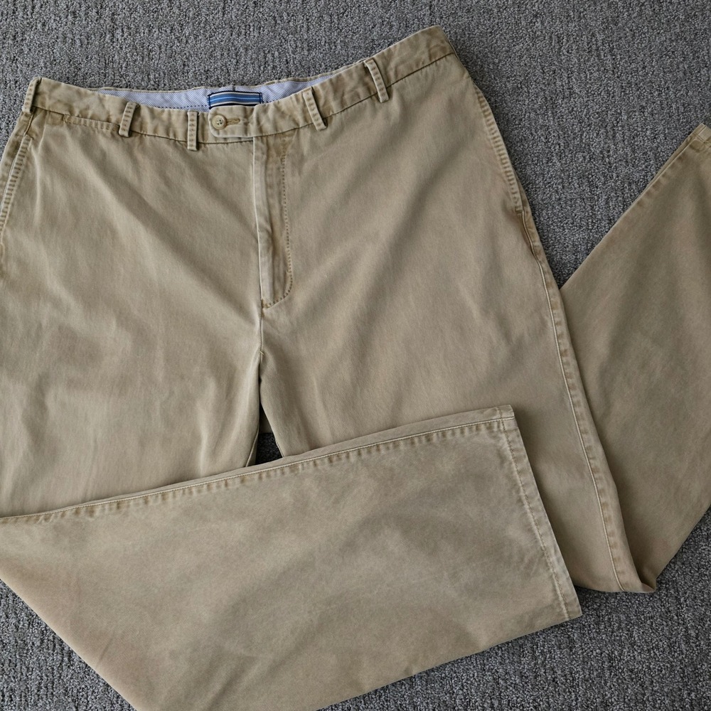 Peter Millar Pima Cotton Chino Pants Mens 40 Khaki Beige‎ Preppy Golf